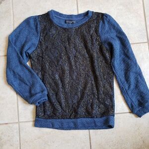 Cute blue lace sweater